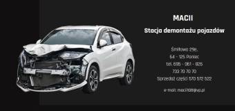 Masz samochód, który nie nadaje się do jazdy? Zezłomuj go w stacji demontażu pojazdów Macii!