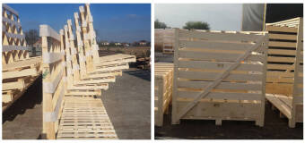 Oferta stojaków drewnianych i skrzyń do transportu towarów - Tartak Wolski