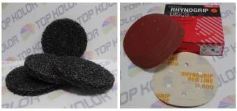 Porównanie różnych materiałów ściernych - krążki, papiery, włókniny | Top Kolor